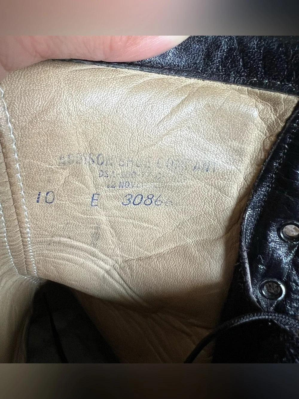 Addison Shoe Company vintage black leather military combat boots Size 10 E